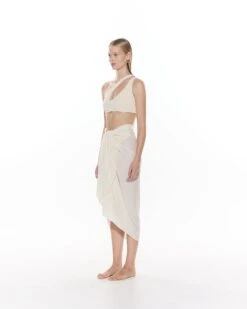 Alternative view of Dexter Sarong | Ivory